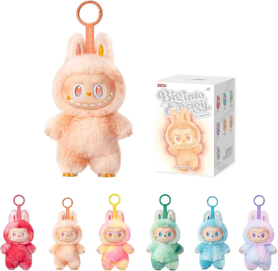 LABUBU Plush Blind Box Doll Keychain | Random Design Bag Charm Collectible Toy - Random Color