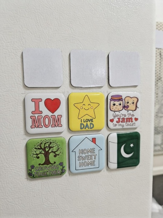 DIY Fridge Magnet Paint Kit ā 6 Magnets & 6 Paint Sheets Creative Art Set