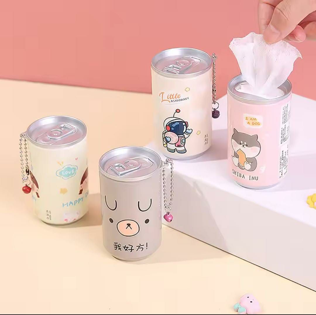 Mini Portable Wipes In Canister - Cleaning Accessory Designed For Surface Maintenance And Daily Hygiene Routine - Pack of 30 Wipes (Random Designs)