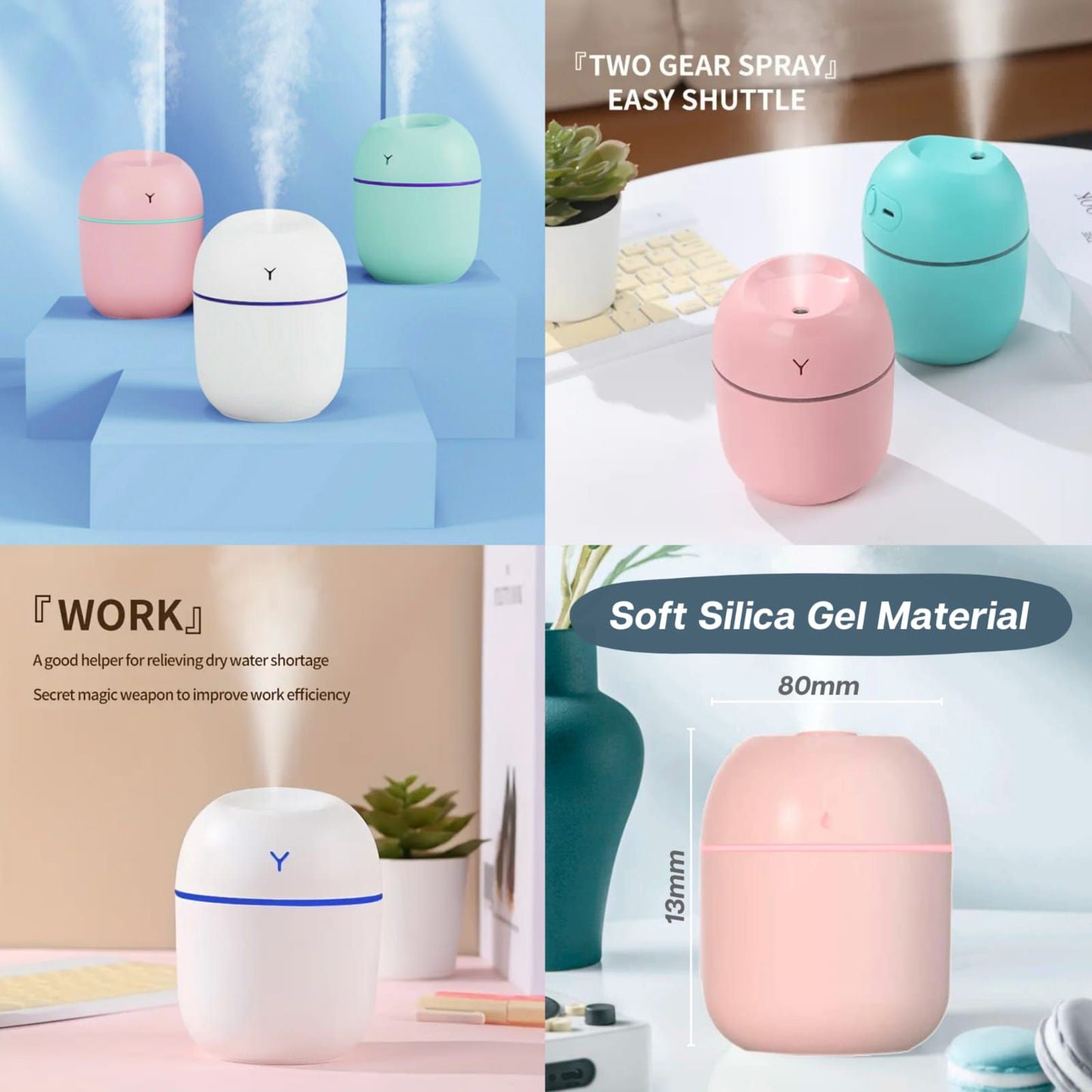 Air Humidifier Usb Small Mini Portable Cool Mist Diffuser - Electronic Device Designed For Air Moisture And Daily Refreshment Routine