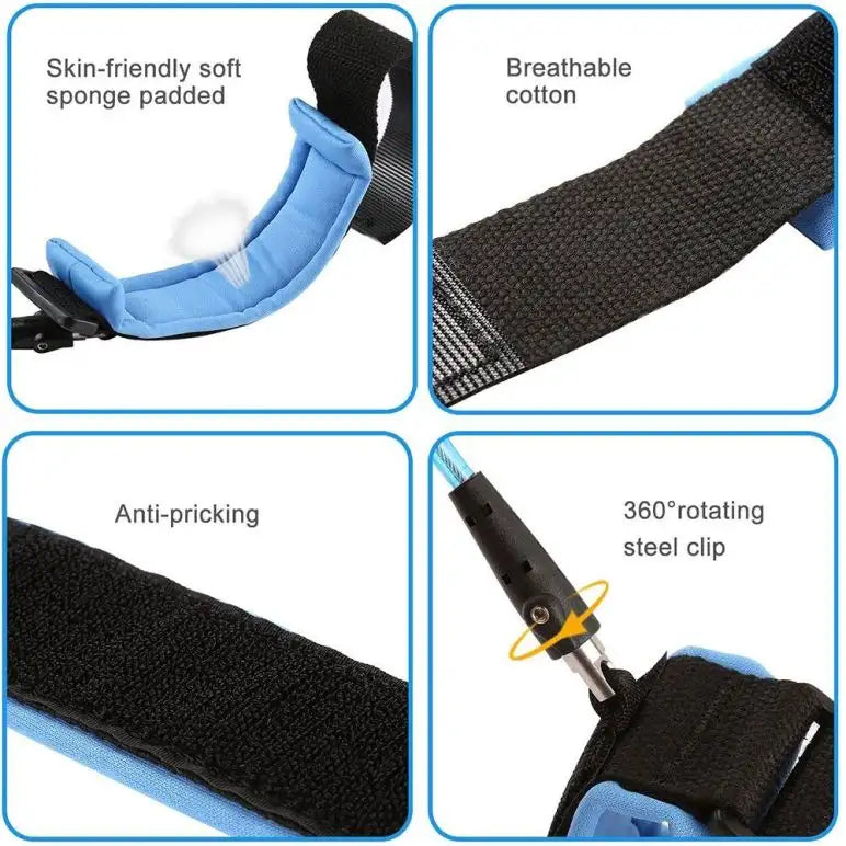 1 PCs Anti Lost child lock | Anti-Lost Wrist Link - Baby Child Anti Lost Wrist Link Safety Harness Strap Hand belt band for toddlers wristband for kids loss best for umrah and hajj, travelling purpose,safe secure (Random Color)