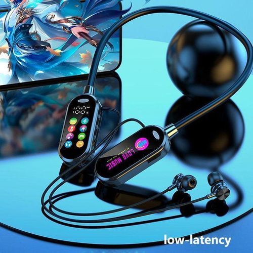 Bluetooth 5.4 Wireless Neckband Earphones with Voice Changer, ENC Noise Cancellation, LED Display, HiFi Deep Bass & 10 Hours Playtime