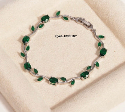 Tulip Bracelet – Premium Quality Stainless Steel Elegant Bracelet for Women | Silver Base Without Box Color Blue