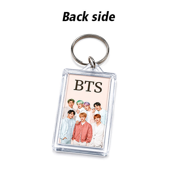 BTS Dual Side Printed Acrylic Keychain 2 Inch | Glossy K-Pop Key Ring | Premium Gift for BTS Fans & K-Pop Lovers