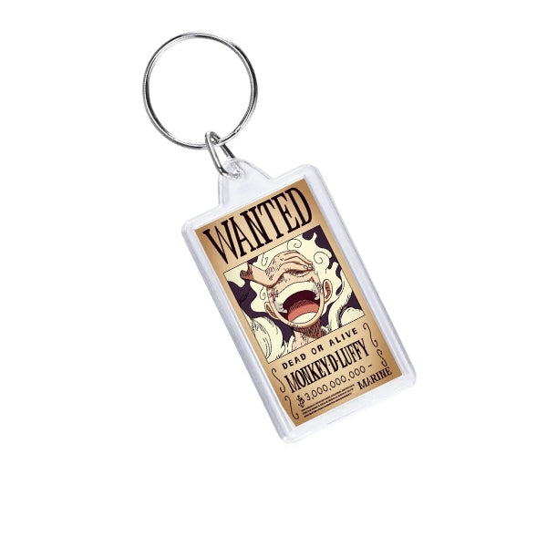 Monkey D. Luffy Anime Acrylic Keychain Double-Sided Printed – Cute Cartoon Character Key Ring for Backpack, Bag, Keys & Accessories
