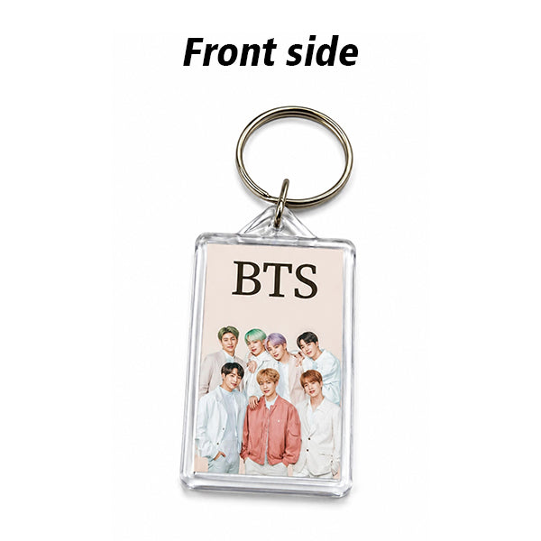 BTS Dual Side Printed Acrylic Keychain 2 Inch | Glossy K-Pop Key Ring | Premium Gift for BTS Fans & K-Pop Lovers