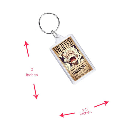 Monkey D. Luffy Anime Acrylic Keychain Double-Sided Printed – Cute Cartoon Character Key Ring for Backpack, Bag, Keys & Accessories
