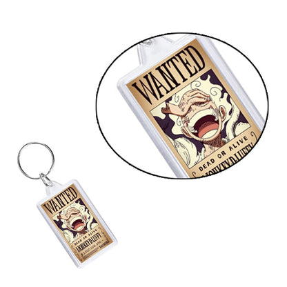 Monkey D. Luffy Anime Acrylic Keychain Double-Sided Printed – Cute Cartoon Character Key Ring for Backpack, Bag, Keys & Accessories