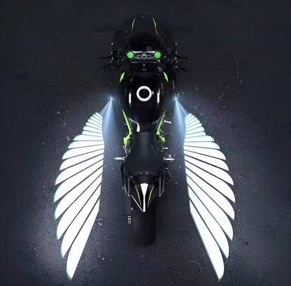 Angel Wings LED Bike Light for Motorcycles & Bikes BLUE Wings Light
