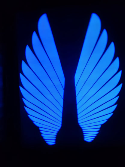 Angel Wings LED Bike Light for Motorcycles & Bikes BLUE Wings Light