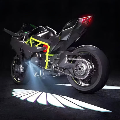 Angel Wings LED Bike Light for Motorcycles & Bikes BLUE Wings Light