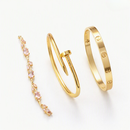 Pack of 3 Bracelets – Nail Cartier, Cartier & Tulip Bracelet Set