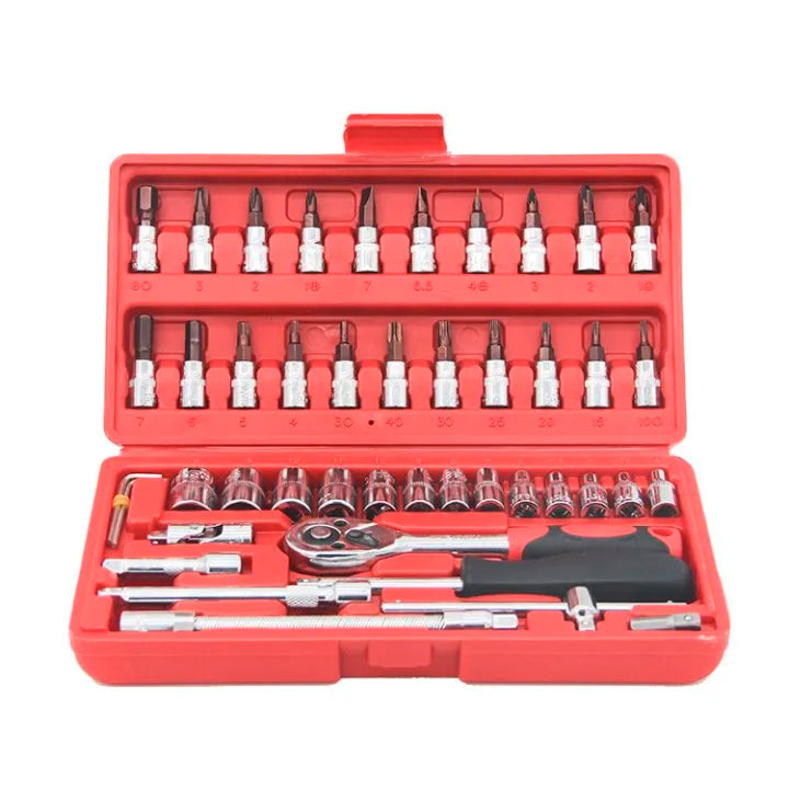 46 Pcs Toolkit for Bike Repairing, Maintenance, Home Repairs & DIY Use