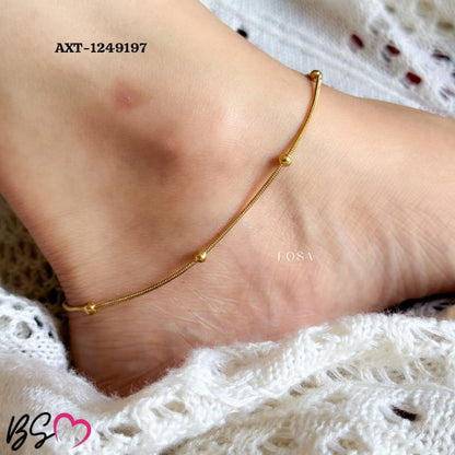 Ball Golden Anklet Bracelet – Elegant Alloy Foot Chain Jewelry for Women - Sku AxT-197