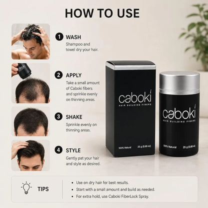 Caboki Hair Building Fibers, Adds Volume & Thickness, For Unisex - Cosmetic Product Designed For Hair Care - 25g