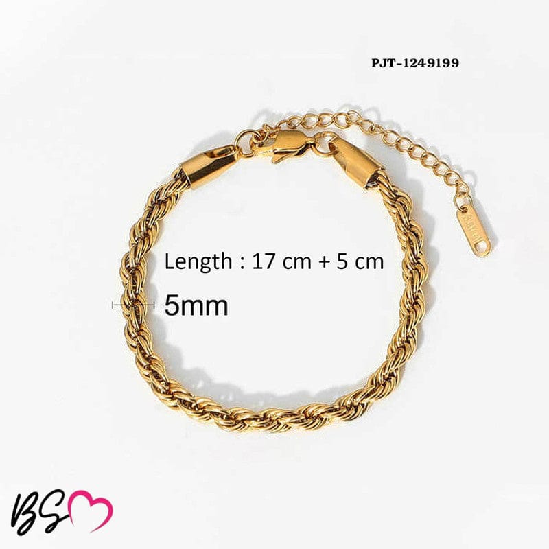 Golden Rope Bracelet / Anklet – Unisex Stylish Chain