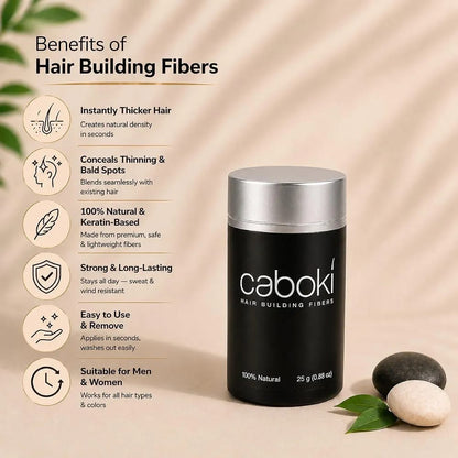 Caboki Hair Building Fibers, Adds Volume & Thickness, For Unisex - Cosmetic Product Designed For Hair Care - 25g