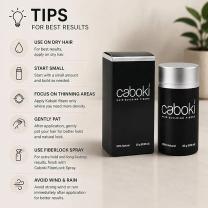 Caboki Hair Building Fibers, Adds Volume & Thickness, For Unisex - Cosmetic Product Designed For Hair Care - 25g