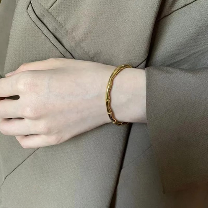 Bamboo Trending Korean Bangle - Jewelry Product Designed For Wrist Wear And Daily Ornament Routine (SKU: QRT-201)