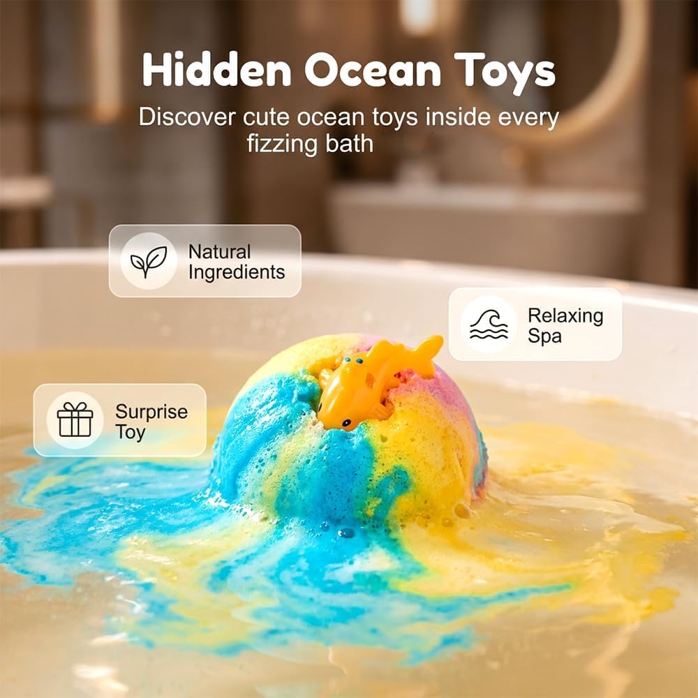 Kids Bath Bombs with Surprise Toys Inside pack of 1
