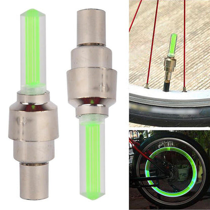 Pack of 2 - Motorbike And Car And Cycle Tire Wheel Motion Sensor LED Lights - Automotive Accessory (Random Color)