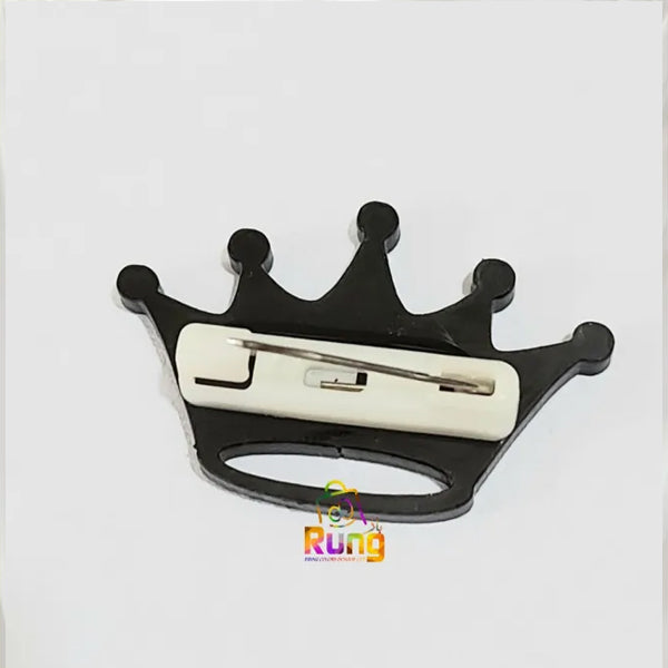 Crown Lapel Pin Stylish Punk Badge Pin High Quality Crystal Acrylic Durable Attractive Fashion Accessory Practical Choice Size 2 Inches Approx