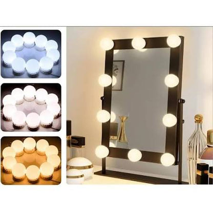 10 Bulbs Mirror Vanity Light | 3 Modes Makeup Dressing Table & Bathroom Mirror Vanity Lights