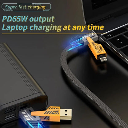 4 In 1 Fast Charging Cable 1.5 Metre USB To Type C PD Charger Compatible With iPhone Android Type C Laptop Durable Reliable Practical Choice