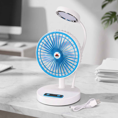 JR-2022 Multifunction Rechargeable LED Desk Fan