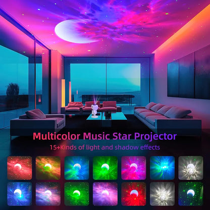 Astronaut Galaxy Star Projector Lamp with Built-in Bluetooth Speaker & Remote Control
