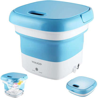 Portable Folding Semi Automatic Washing Machine Compact Lightweight Durable Reliable Practical Choice For Home Dorm And Travel Laundry | Random Color