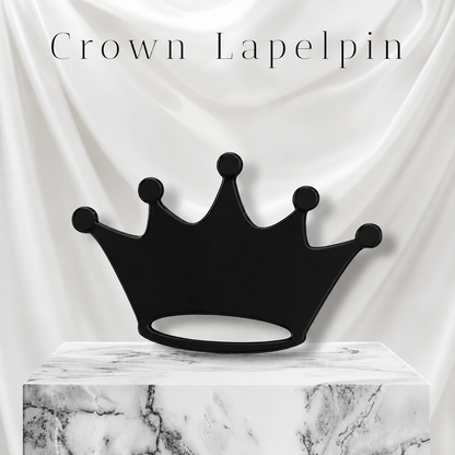 Crown Lapel Pin Stylish Punk Badge Pin High Quality Crystal Acrylic Durable Attractive Fashion Accessory Practical Choice Size 2 Inches Approx