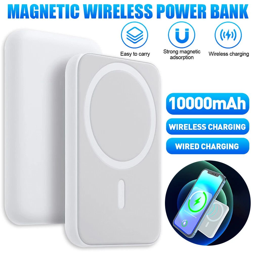 10000mAh Magnetic Wireless Power Bank - Fast Charging Android and IPhone both Suteable Power Bank