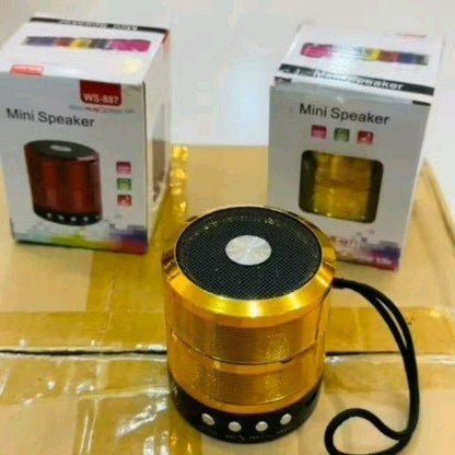 WS 887 Mini Portable Bluetooth Speaker Compact Wireless Durable Powerful Practical Choice For Music Travel Outdoor And Home Use