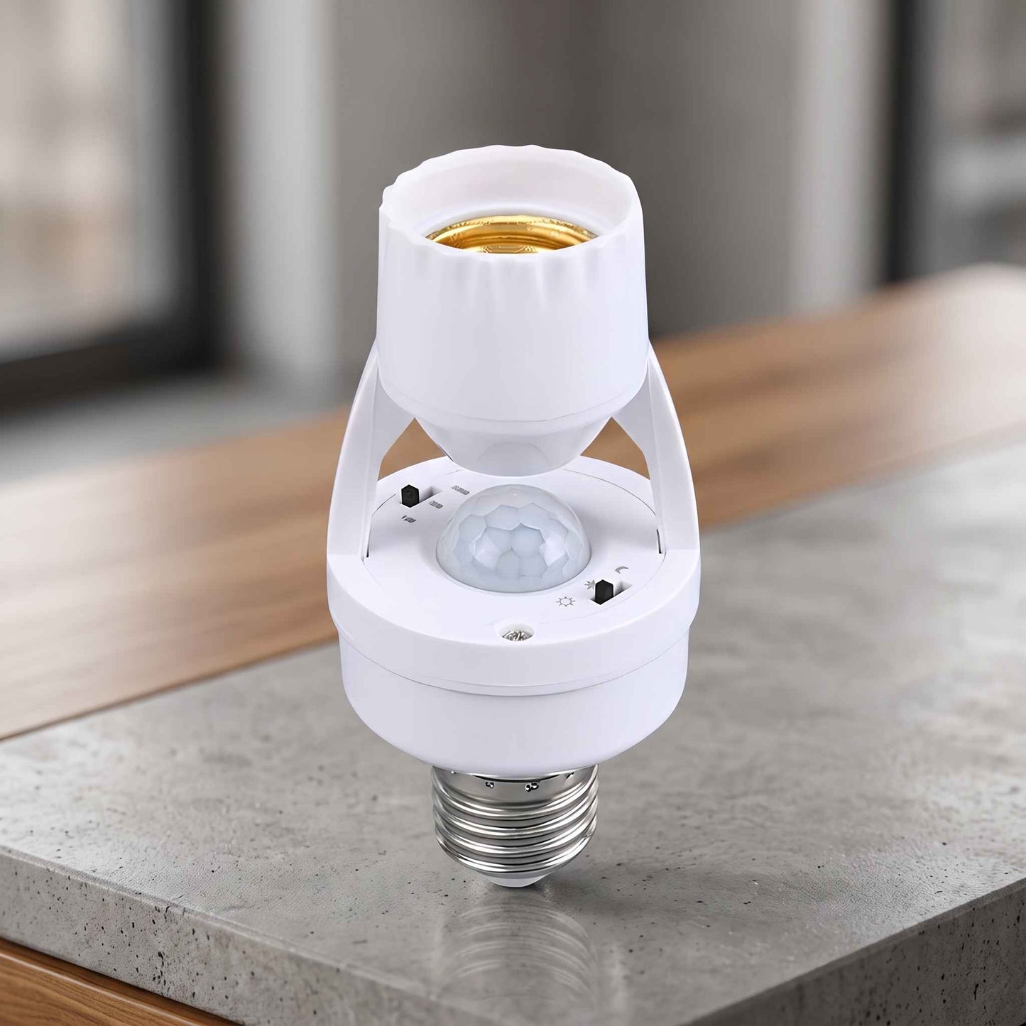 E27 Infrared PIR Motion Sensor Light Bulb Socket Adapter