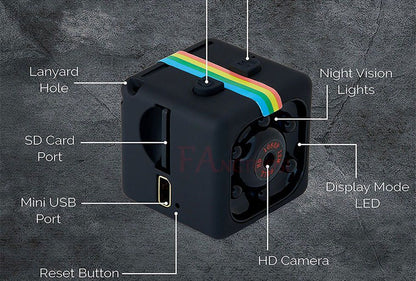 SQ11 Mini HD Dash Cam Compact Car Camera With Night Vision Motion Detection And HD Video Recording For Car Security And Recording