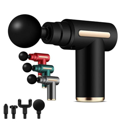 Professional Massager Gun With 4 Massage Heads Durable Portable Powerful Practical Choice For Muscle Relief Relaxation And Recovery | Random Color