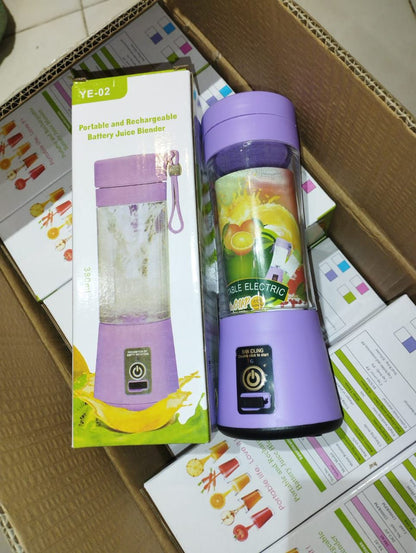 6 Blade Mini Portable Usb Juicer Blender Rechargeable - Kitchen Appliance Designed For Juice Blending And Daily Beverage Routine (Random Color)