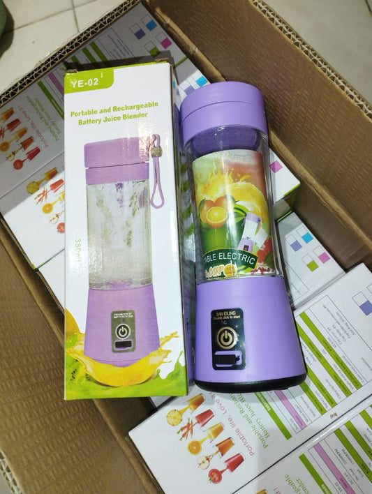 6 Blade Mini Portable Usb Juicer Blender Rechargeable - Kitchen Appliance Designed For Juice Blending And Daily Beverage Routine (Random Color)