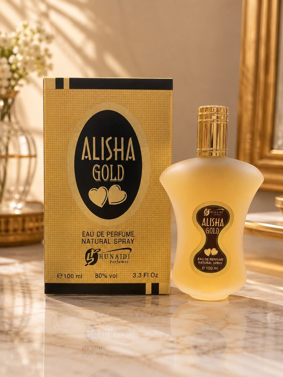 Hunaidi Perfumes Alisha Gold Eau De Perfume Natural Spray (100ml)