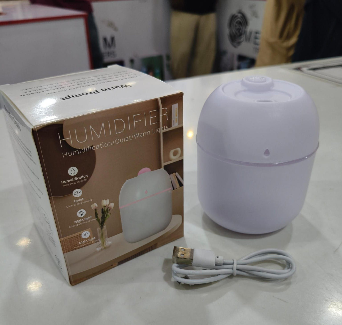 Air Humidifier Usb Small Mini Portable Cool Mist Diffuser - Electronic Device Designed For Air Moisture And Daily Refreshment Routine