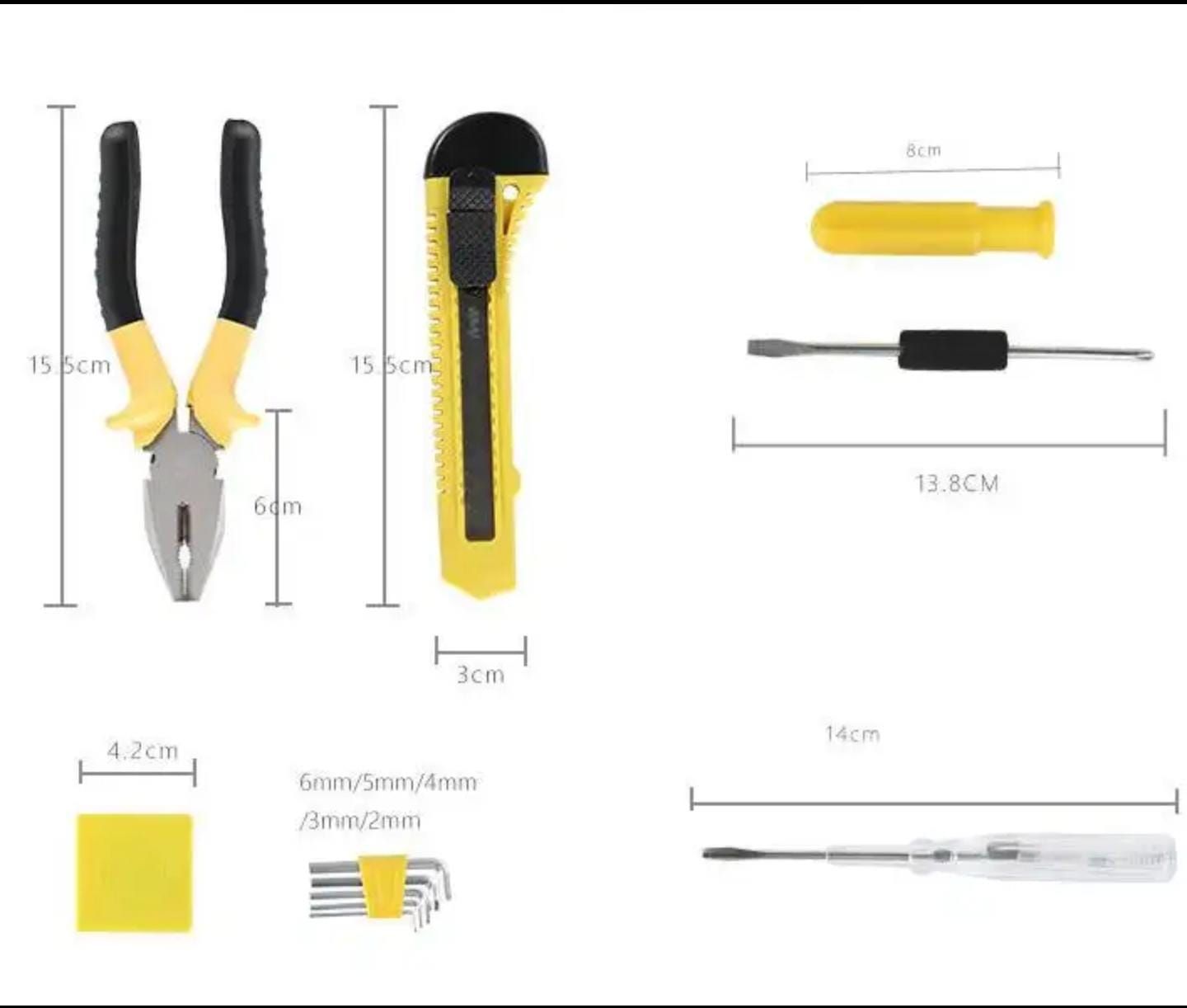 8 Pcs Professional Toolset With Storage Box - Tool Set Designed For Hardware Maintenance And Daily Repair Routine