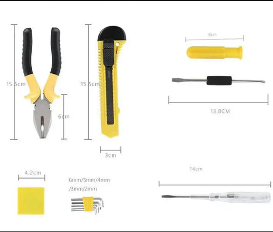 8 Pcs Professional Toolset With Storage Box - Tool Set Designed For Hardware Maintenance And Daily Repair Routine