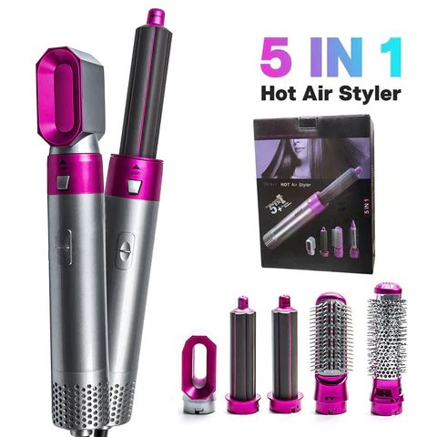 High Quality 5 In 1 Hair Styler Hot Air Brush Volumizer Straightener Curler Durable Portable Practical Choice For Salon Style At Home