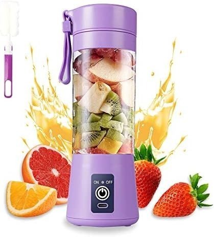 6 Blade Mini Portable Usb Juicer Blender Rechargeable - Kitchen Appliance Designed For Juice Blending And Daily Beverage Routine (Random Color)