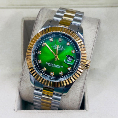 Rolex Oyster Perpetual Datejust - Luxury Watch Designed For Time Display And Daily Timekeeping Routine - Green Dial