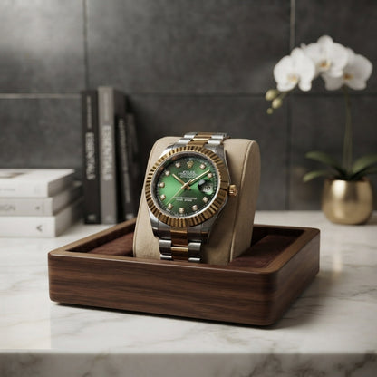 Rolex Oyster Perpetual Datejust - Luxury Watch Designed For Time Display And Daily Timekeeping Routine - Green Dial