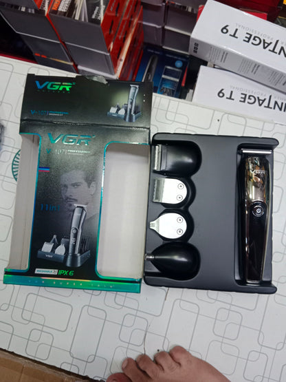 VGR V-107 11-In-1 Professional Grooming Kit With Multiple Attachments For Complete Personal Care