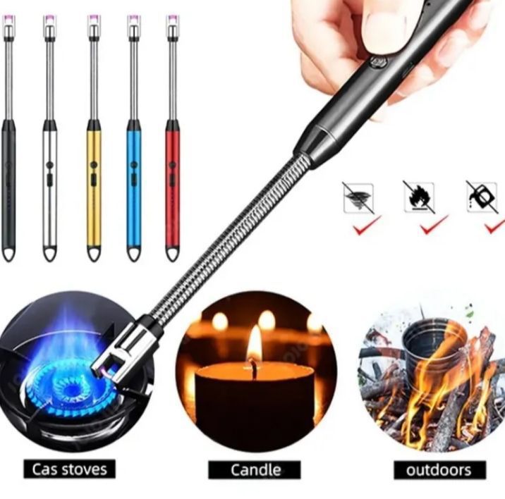 Arc Rechargeable Kitchen Lighter - Ignition Tool Designed For Flame Generation And Daily Cooking Routine - Type C, Metal Body
