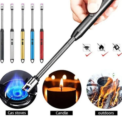 Arc Rechargeable Kitchen Lighter - Ignition Tool Designed For Flame Generation And Daily Cooking Routine - Type C, Metal Body